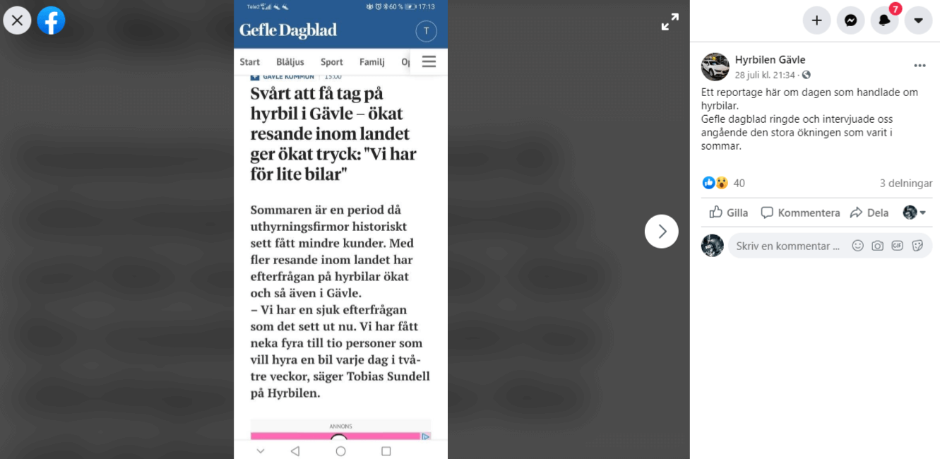 Läs mer om artikeln Repotage om hyrbilar i GD